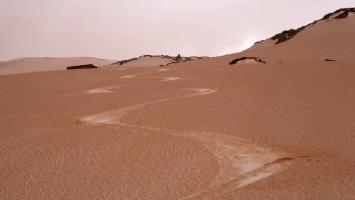 Quentin Libois/Orange snow in the Pyrenees, after the Saharan dust deposition events in February 2021